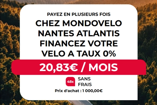 #Nouveauté #Velo #Financement #Cofidis #TauxZero #Mondovélo #NantesAtlantis #Sport #Mobilité #Facilité #PlaisirDeRouler