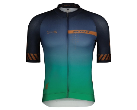 Maillot manches courtes Homme RC PRO Bleu Foncé/Marron