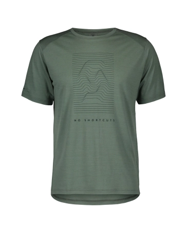 T-shirt manches courtes Homme DEFINED MERINO GRAPHIC Vert