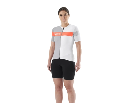 Maillot manches courtes Femme KSYRIUM PRO Blanc/Gris