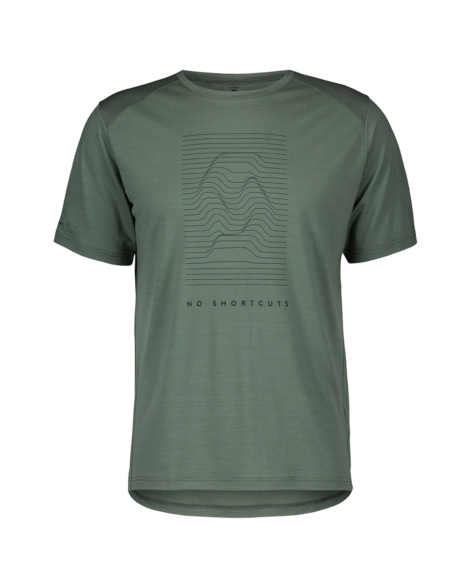 T-shirt manches courtes Homme DEFINED MERINO GRAPHIC Vert